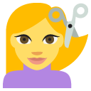 Emoji mulher cortando o cabelo emoji emoticon mulher cortando o cabelo emoticon