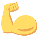 Emoji músculos bíceps braço forte força emoji emoticon músculos bíceps braço forte força emoticon