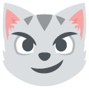 Emoji gato sorriso irônico gatinho emoji emoticon gato sorriso irônico gatinho emoticon