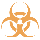 Emoji símbolo de risco biológico emoji emoticon símbolo de risco biológico emoticon