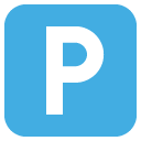Emoji quadrado com letra P emoji emoticon quadrado com letra P emoticon