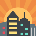 Emoji por do sol prédios emoji emoticon por do sol prédios emoticon