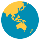 Emoji terra globo ásia austrália mundo emoji emoticon terra globo ásia austrália mundo emoticon