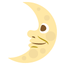 Emoji lua crescente com face emoji emoticon lua crescente com face emoticon