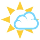 Emoji sol grande com nuvem pequena na frente emoji emoticon sol grande com nuvem pequena na frente emoticon
