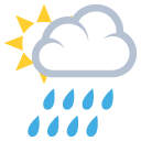 Emoji sol atrás de nuvem de chuva emoji emoticon sol atrás de nuvem de chuva emoticon