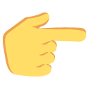 Emoji mão apontando para a direita emoji emoticon mão apontando para a direita emoticon