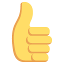 Emoji mão jóia joinha polegar para cima positivo curtir emoji emoticon mão jóia joinha polegar para cima positivo curtir emoticon