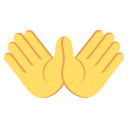 Emoji mãos abertas emoji emoticon mãos abertas emoticon