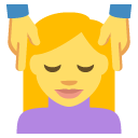 Emoji mulher recebendo massagem emoji emoticon mulher recebendo massagem emoticon