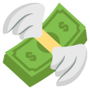 Emoji dinheiro com asas voando emoji emoticon dinheiro com asas voando emoticon