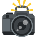 Emoji câmera fotográfica com flash emoji emoticon câmera fotográfica com flash emoticon