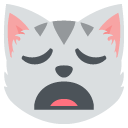 Emoji gato cansado exausto gatinho emoji emoticon gato cansado exausto gatinho emoticon