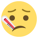 Emoji com termômetro na boca doente febre emoji emoticon com termômetro na boca doente febre emoticon