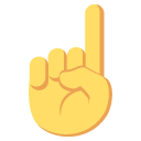 Emoji mão apontando para cima emoji emoticon mão apontando para cima emoticon