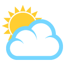 Emoji sol pequeno com nuvem grande na frente emoji emoticon sol pequeno com nuvem grande na frente emoticon