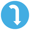 Emoji seta curvada apontando para baixo emoji emoticon seta curvada apontando para baixo emoticon